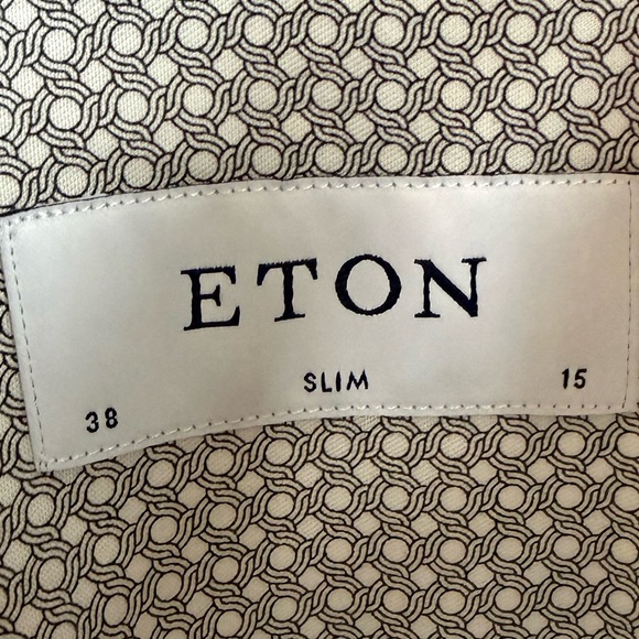 Eton Men's Slim Fit Patterned Shirt - Gray - Picture 2 of 9